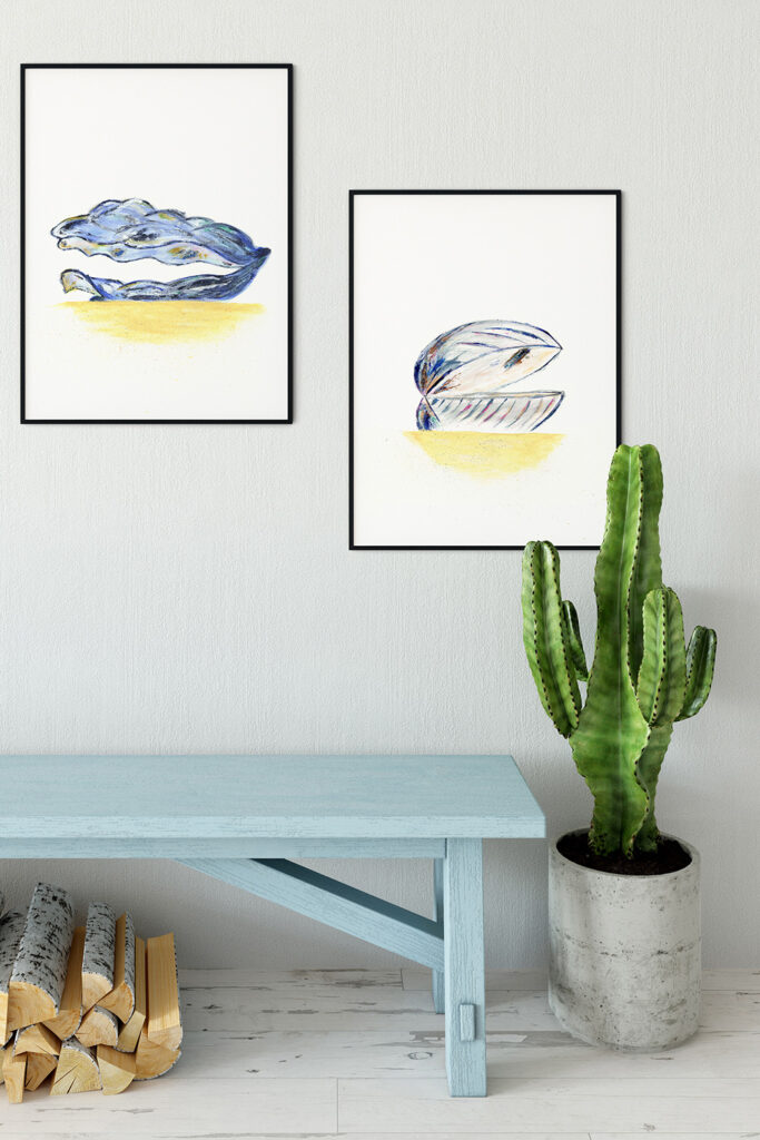 SeaShell Paintings Series interior idea